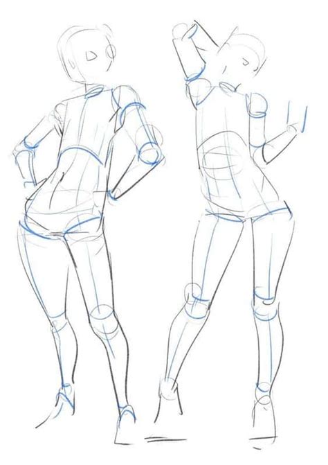 How To Draw Female Poses Step By Step
