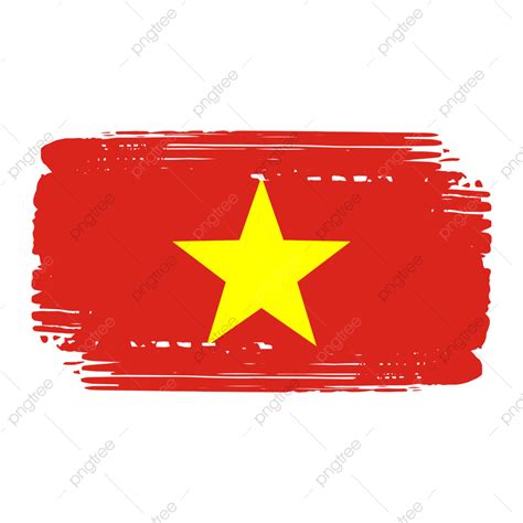 Vietnam Flag PNG Transparent, Vietnam Flag Painted Brush Transparent ...