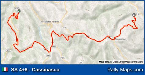 SS 4 8 Cassinasco Stage Map Rally Del Tartufo 2006 Rally Maps