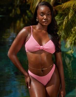 South Beach Bikini In Tessuto Stropicciato Rosa ASOS