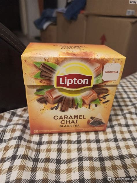 Чай в пирамидках Lipton Caramel Chai с карамелью, ароматом корицы и ...