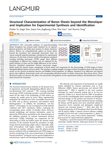 Pdf Structural Characterization Of Boron Sheets Beyond The Monolayer