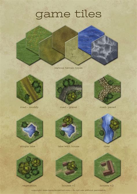 Board Game Tile Set By Miss Hena On Deviantart