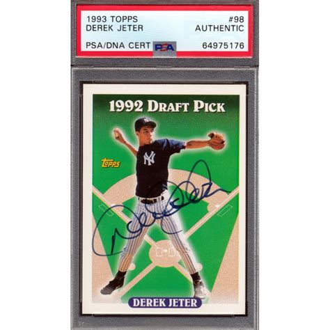 Derek Jeter Signed Topps Rc Psa Pristine Auction