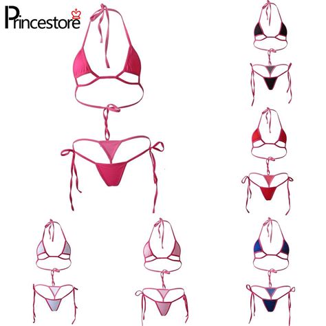 New Women Lingerie Micro Bikini Set Swimwear Bra Top G String Thong Underwear Uk Shopee Singapore