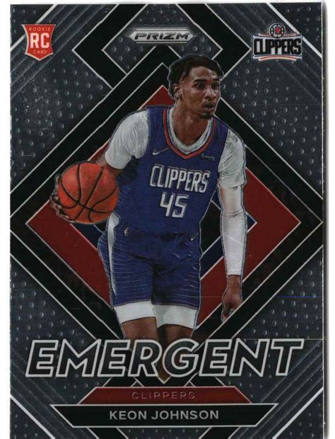 2021 22 Panini Prizm Emergent Keon Johnson RC Los Angeles Clippers 6