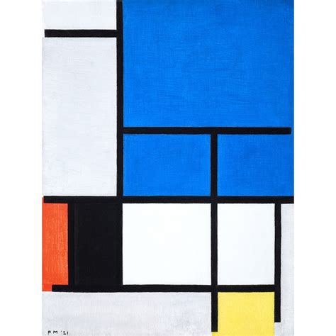 Tableau Piet Mondrian Au Bord De La Mer Toile Affiche Poster