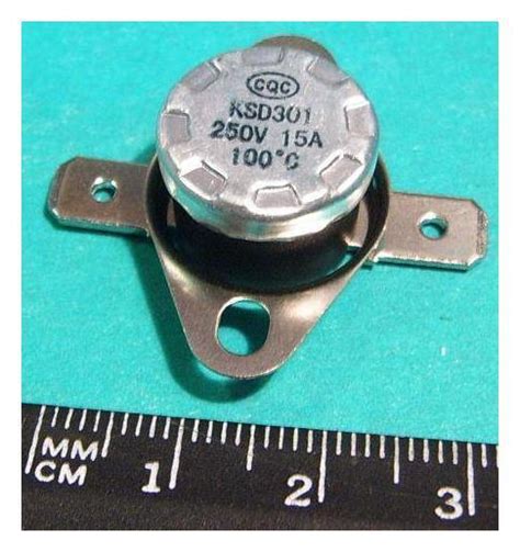 термореле 100 градусов Цельсия 15А KSD301 норм.замкн. - купить с ...