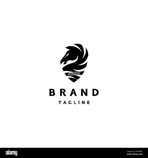 Strong Horse Shield Logo Design Security Logo With Horse Head