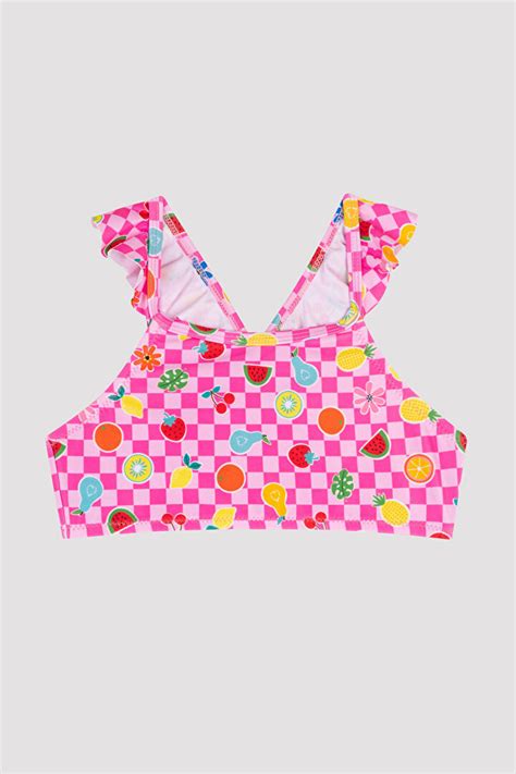 K Z Ocuk Fruit Halter Bikini St Pl X Yda Iy Mix Ok Renkli Penti