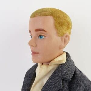 Early S Original Ken Doll With Blonde Flocked Hair Dressed In