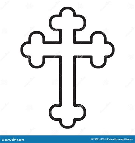 Simple Cross Icon Stock Vector Illustration Of Religious 258091933
