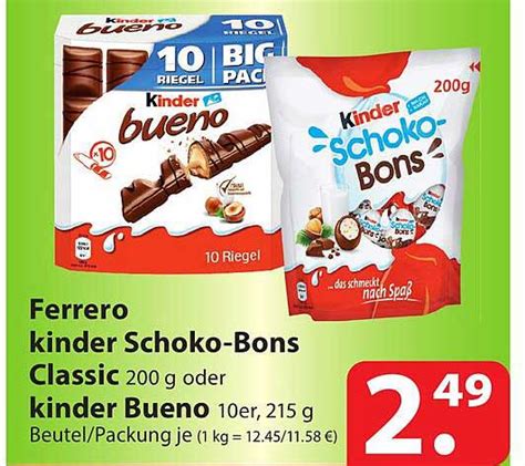 Ferrero Kinder Schoko Bons Classic Oder Kinder Bueno Angebot Bei Famila