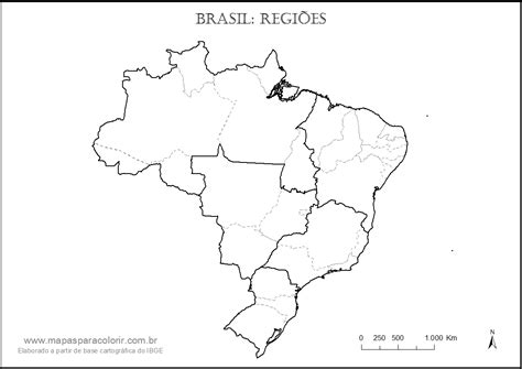 Mapas Do Brasil Para Colorir