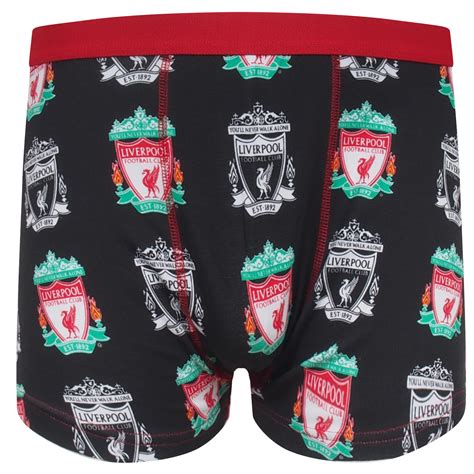 Liverpool Fc Mens Boxer Shorts Ynwa Liverbird Official Football T
