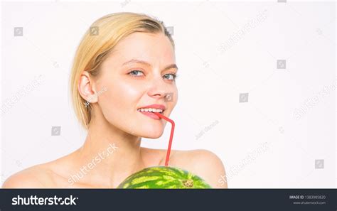 Girl Thirsty Attractive Nude Drink Fresh Stock Photo Shutterstock