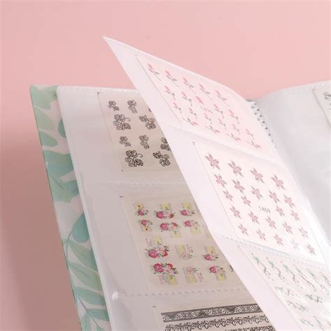 Купить 120 слотов, наклейки для дизайна ногтей, альбом, пустое ...