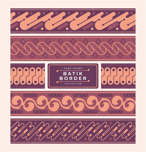 Premium Vector Batik Border Vector Collection Template