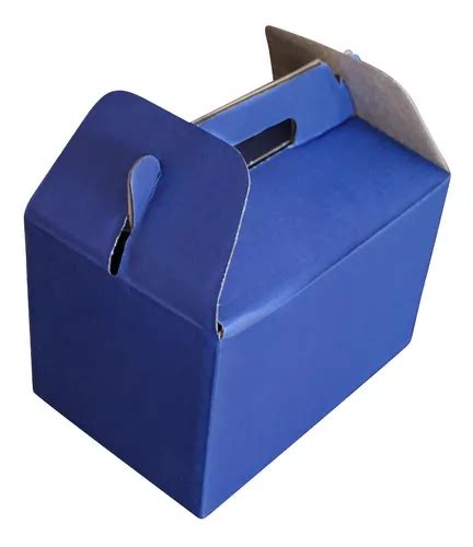 25 Cajas De Cartón Lonchera Boxlunch De 18x12x11 5 Cm Azul Envío gratis