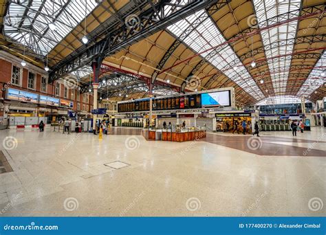 london england   victoria train station editorial image