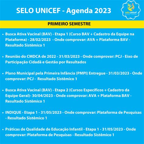 Agenda Do Selo Unicef J Est Dispon Vel Selo Unicef