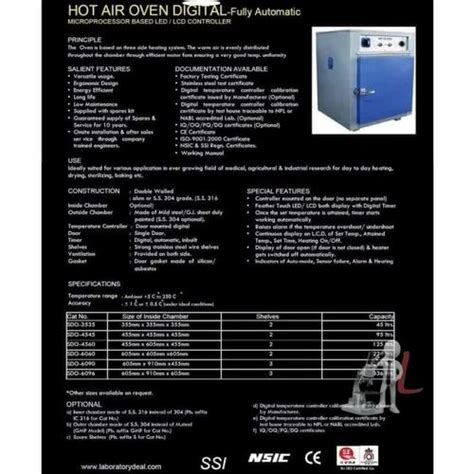 Laboratory Hot Air Oven Manufacturer Supplier In Ambala Cantt At