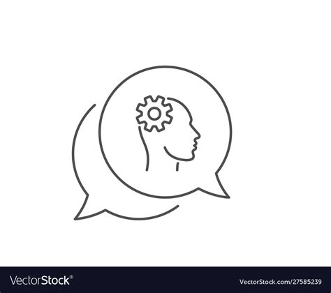 Engineering line icon cogwheel tool sign Vector Image