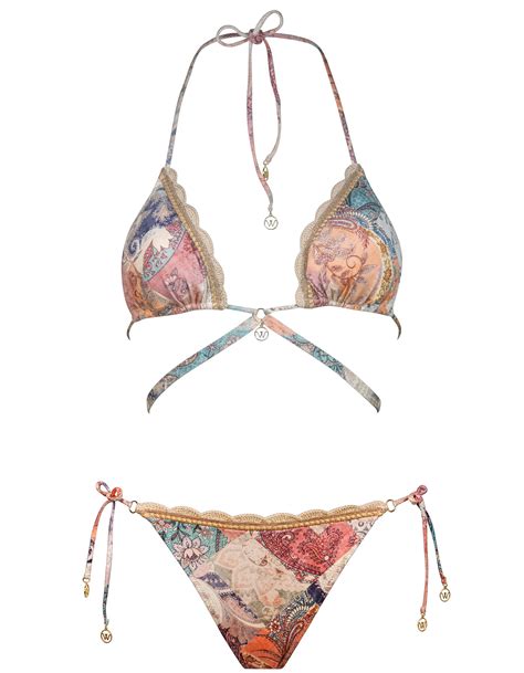 Watercult PAISLEY SAVAGE TRIANGLE WRAP BIKINI