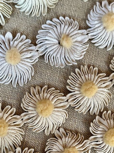 Four Antique Hand Sewn Rick Rack Flowers Etsy
