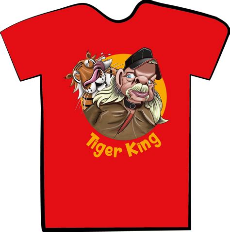 T Shirt - Tiger King caricature - Mick Wright Caricatures & Cartoons