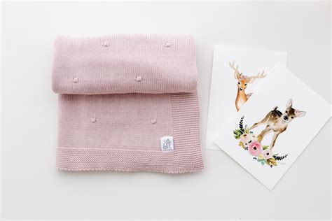 Manta de punto rosa nude Mon Petit Nicolás