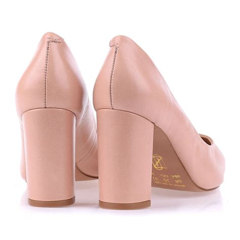 Scarpin Salto M Dio Basic Nude Uza Shoes Sapatos Femininos