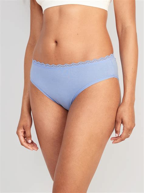 High Waisted Lace Trimmed Bikini Underwear Old Navy