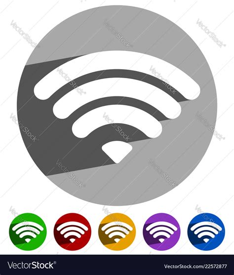 Signal Strength Indicator Template Wi Fi Wireless Vector Image