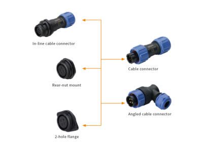 Durable Weipu Ip Sp Waterproof Elbow Connector Pin Circular