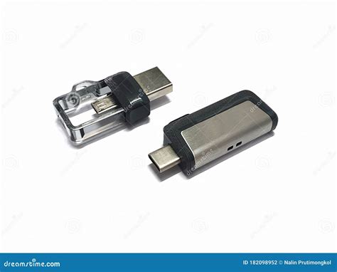 USB OTG (on the Go) Isolated on White Background Stock Photo - Image of ...