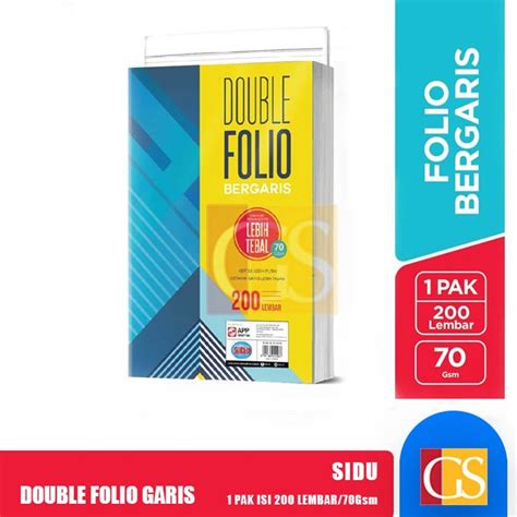 Jual Kertas Double Folio Dobel Folio Garis Sinar Dunia Sidu 200