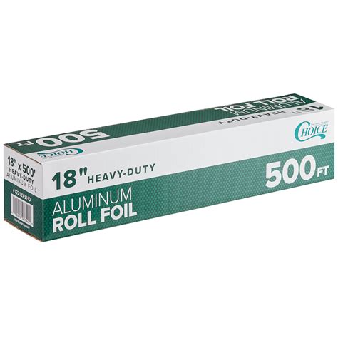 Choice Heavy Duty Aluminum Foil For Food Service 18 X 500