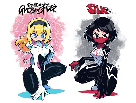 Spider Gwen Gwen Stacy Silk And Cindy Moon Marvel And More Drawn