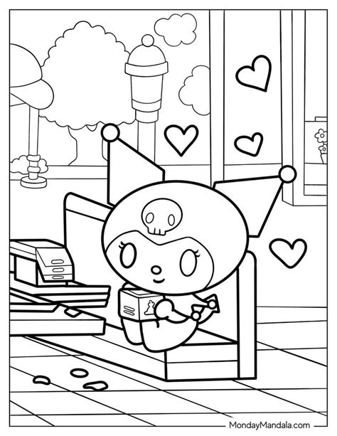 22 Kuromi Coloring Pages Free Pdf Printables Hello Kitty Colouring Pages Hello Kitty