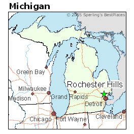 Map Of Rochester Hills Mi - Shari Demetria