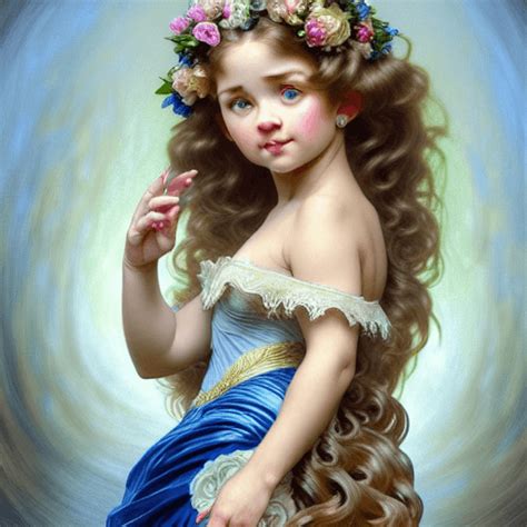 Gorgeous Angel Baby With Dark Blonde Curls And Big Blue Eyes Creative Fabrica