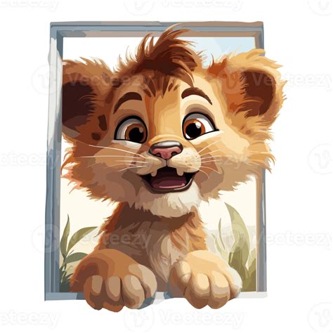 Cute Baby Lion On Transparent Background 31720114 Png