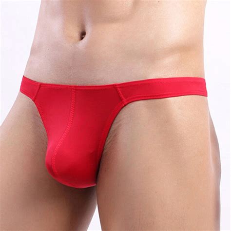 Culotte Taille Basse Respirante Pour Homme Slip Sexy String Glace U Convexe Poudres Lingerie