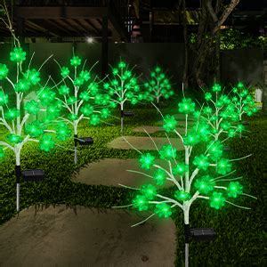 Ouddy Decor 2 Pack St Patricks Day Decorations Outdoor 2 Modes 40 LED