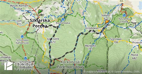 Trasa do Jagniątków mapa turystyczna pl