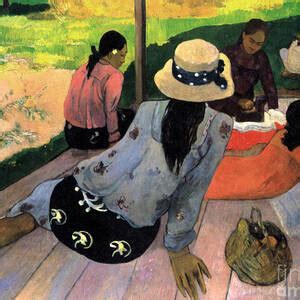 Tahitian Women On The Beach By Paul Gauguin Painting By Art