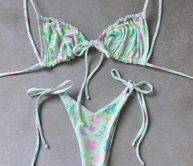 Split Bikini Swimsuit Solid On Luulla