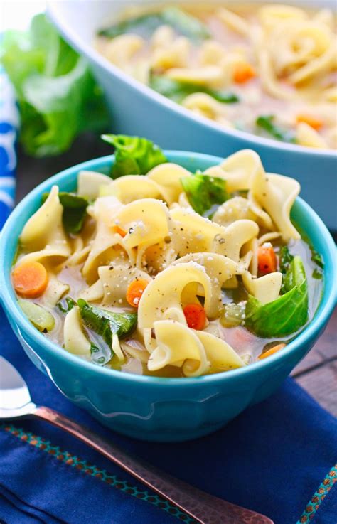 Vegetable Noodle Soup With Greens