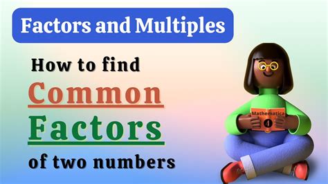 Find The Common Factors Of Each Pair Of Numbers